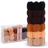 SXQLYH 6 pezzi Grande Fermacoda per Capelli Senza Cucitura Cotone Stretch Elastici di Pettinatura a Coda di Cavallo per Capelli Spessi Pesanti Lunghi e Ricci, nessuna piega, nessuna rottura (marrone)
