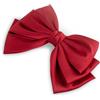 SXQLYH Fermaglio per capelli in raso, grandi fiocchi per capelli, da donna, da donna, con fiocco francese, per ballerina, elegante accessorio per capelli in raso (rosso)