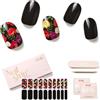 Nailog Unghie Gel Adesive UV - 20pcs Smalto Adesivo Per Unghie,Full Wraps Lampada UV/LED Adesivi per unghie,Stickers Unghie Nail Art,lunga durata Unghie Gel Nails Starter Kit,