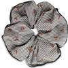 SXQLYH Scrunchie - Elastico per capelli in tessuto a quadretti, morbido e comodo, grande, 18 cm, per coda di cavallo, per capelli lunghi e spessi (nero)
