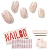 Nailog Adesivi Unghie Gel UV - 20pcs Unghie Finte Adesive,Smalto Adesivo Per Unghie,Adesivi Unghie,Stickers Unghie Nail Art,lunga durata Unghie Gel Nails Starter Kit, Pink Fusion