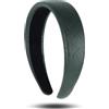 SXQLYH Capelli Fasce Larghe in morbida pelle PU,larghezza 3 CM, Fascia per capelli da donna,imbottita,stile retrò,Cerchietto per capelli,comoda,per donne e ragazze,regalo di compleanno-verde