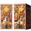 MiniCity Book Nook Kit arte del libro fai da te kit di costruzione in miniatura casa 3D puzzle in legno nook per adulti modello kit regalo di compleanno di Natale (opera fantasma)