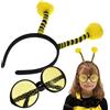 jojofuny 1 Set Fascia per capelli da ape Occhiali Costume da ape Antenna per ape da donna Fascia per capelli per costumi estivi Occhiali divertenti Fascia per ape e Tessuto Miss Abbigliamento
