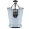 SWEISS ZEST6 Spremiagrumi elettrico di altissima qualità, SENZA BPA GARANTITO, corpo in acciaio inox, rivestimento AZZURRO RETRÒ, lavabile in LAVASTOVIGLIE, con BRACCIO IN ACCIAIO INOX ROBUSTISSIMO