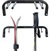 QLS Supporto da sci da parete per 2 paia da 47 cm, per nordic walking trekking, con rivestimento protettivo in gomma per risparmiare spazio N3 2