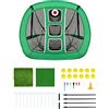 QWORK® Rete da Chipping Con 2 Tappetini, 12 Palline da Allenamento e Accessori per Tee da Golf