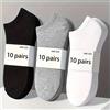 NONE Confezione da 5/10 calzini unisex Comfort-Fit per tutti, traspiranti e leggeri: ideali per lo sport e l'uso quotidiano