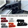 NONE Fermaporta resistente per balcone, finestra scorrevole/porta, limitatore anticollisione per casa, ufficio, bagno, cucina