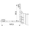 Maico srl ANGOLO CERNIERA PVC PER CAVA 12/18-26 DESTRO ARGENTO