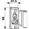 Maico srl CERNIERA 3 ANTE AD APPLICARE PARTA ANTA PVC PERNI D= 7 MM DISTANZA PERNI 40 MM ARGENTO