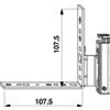 Maico srl ANGOLO CERNIERA DT130 CON FISSAGGIO BATTUTA 12/20-13 SINISTRO ARGENTO