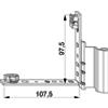 Maico srl ANGOLO CERNIERA PVC PER CAVA 12/18-9 DESTRO ARGENTO