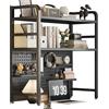 KMQRDZi Libreria da scrivania a 2 animali per scrivania del computer, ripiano in legno per cappello, libreria, scrivania per computer con griglia in filo multifunzionale (nero largo 75 cm)
