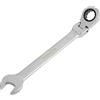 DAKCOS Chiave a cricchetto combinata 13 mm - Chiave a cricchetto metrica ad anello aperta con snodo in CR-V con finitura cromata opaca