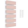 Poliplast - Set da 6 Maniglie, Design lineare moderno per Cucina, Armadio e Cassetti, per Bambini, Articolo 377S, Verniciato a mano, Colore Rosa Salmone