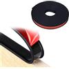 aghoer Nastro adesivo per bordi per mobili autoadesivo a forma di U da 5 m, 20 mm, protezione per bordi pieghevole in TPE flessibile nero,per protezione e riparazione di tavoli, armadietti