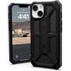 Urban Armor Gear UAG Monarch Custodia compatibile Apple iPhone 14 / iPhone 13 [Compatibile con la ricarica wireless, protezione standard militare a 5 strati, bordi rialzati] Nero/Carbon