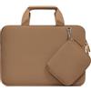 MOSISO 13.3 Pollici Custodia Borsa, 13-13.3 Pollici Porta PC Laptop Compatibile con MacBook Air/Pro 13 / Pro 14, HP Dell ASUS, Borsa Computer Neoprene Maniglia&Borse Piccola Staccabile, Moka