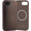 TORRO Custodia compatibile con iPhone 17e e iPhone 16e (6.1" 2026/2025) - Cover protettiva sottile compatibile con MagSafe in vera pelle (marrone scuro)