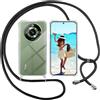 ISOI Cover con Cordino per Realme 11 Pro/11 Pro+/11 Pro Plus 5G, Custodia Trasparente con Collana Tracolla Laccio Collo Ultra Sottile Morbido TPU Silicone Antiurto AntiGraffio Antiscivolo Case, Nero
