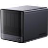 MINISFORUM N5 Pro NAS Desktop 5 Bay, Ryzen AI 9 HX Pro 370 12C/24T, Supporto ECC, SSD 128GB, 10GbE+5GbE, 3×M.2 NVMe, OCuLink, HDMI 4K/2×USB4, PCIe ×16, MinisCloud OS (senza disco)