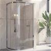 Karag Box Doccia 90x90 Semicircolare Acciaio Inox Trasparente 8mm H190