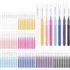 Saituo Home 80 Pezzi Pennello Sopracciglia, 8 Colori Scovolini Mascara, Mini Multifunzionale Scovolino Ciglia Pennelli per Pettinino Ciglia, Applicatore Mascara per Trucco, Strumenti per Il Make Up