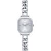 Breil, Collezione Élise, Orologio Donna, Solo Tempo al Quarzo, Cassa Acciaio Lucido Squadrata, Quadrante Sunray, Bracciale Groumette, Chiusura Gioielleria, WR 5 ATM, Idea Regalo Donna