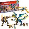 LEGO NINJAGO Dragone Elementare vs. Mech dell'Imperatrice, Grande Set con Drago Giocattolo, Action Figure, Flyer e 6 Minifigure, Giochi per Bambini e Bambine da Collezione, Idea Regalo 71796
