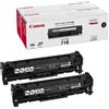 Canon crg-718 bk vp cartuccia toner 2 pz originale nero