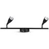 V-TAC Faretto LED da Muro Doppio 9W con Testa Orientabile Colore Nero 4000K IP20
