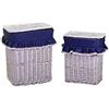Vacchetti Giuseppe 192060000 Carrello, Vimini, Bianco/Blu, Medio