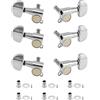 QWORK 6PCS 3L3R meccaniche chitarra acustica, piroli chitarra acustica, per chitarre elettriche o acustiche, argento elettrolitico