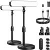 NEEWER BASICS Kit Lampada Scrivania a LED con Supporto 11"/Morsetto Monitor, 2pz(12W) CRI95 Bicolore Luce per Videoconferenza Zoom per Laptop Computer Webcam, Compatibile con iPhone Riprese Video, L10