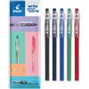 PILOT FriXion Ball Stick 07-0,7 mm - Penne in gel cancellabili - in una confezione regalo (portafoglio professionale da 5)
