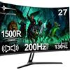 Minifire Gaming Curved Monitor 27 Pollici MFG27C1 200Hz 1Ms 120% sRGB Monitor co
