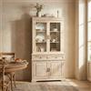 MIlani Home ALTER - credenza con vetrina in legno di mango
