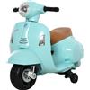 HOMCOM Moto per Bambini Marchio Vespa Batteria 6V Clacson e Fari 18-36 mesi