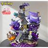 35CM Ainme Pokemon Figure Gengar Evolution Family bucket Action Figures Statue