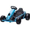HOMCOM Go Kart Elettrico per Bambini 8-12 Anni in PP e Metallo Blu e Nero