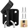QWORK® Chiavistello porta, serratura a chiavistello acciaio inossidabile, serratura a chiavistello aperta a sinistra, per cancelli in legno, capannoni, garage, giardino