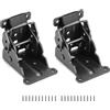 QWORK® 2 Pezzi Staffe per Tavoli Pieghevoli, Cerniera Autobloccante in Acciaio Zincato con 20 Viti - Nero