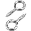 QWORK® 60 pezzi viti ad occhiello, 40 * 19 mm, viti ad anello, zincati, per tende hardware articoli artigianali