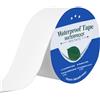 QWORK® Nastro Butilico, 5 cm x 5 m Nastro Impermeabile Bianco per Perdite, Nastro Sigillante per Tetti, Tubi