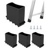 QWORK® 4 PZ Piedini in Gomma Antiscivolo per Scalette - 25x50 mm - Resistenti e Universali