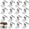 TenaLucy 20 Pezzi U-Fascette Stringitubo,Morsetto per Tubi Morsetti per Tubi Fissaggio per Tubi Collari per Tubi Fermacavi Ferma Cavi Foro Singolo,per Tubi del Gas Tubi Dell'acqua e Cavi (16MM)