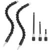 QWORK® 2 pezzi 1/4'' albero di prolunga flessibile per punta da trapano 30 cm, 3 pezzi 1/4'' supporto per punta per cacciavite, 60 mm, 100 mm, 150 mm
