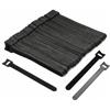 QWORK® 150 Pezzi Fascette a Strappo Riutilizzabili, 150 x 12mm Fascette Cavi Regolabili per la Gestione dei Davi (Nero)
