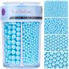 Miss doozy Perle Commestibili Blu per Decorazioni (130g) - Perle di Zucchero in 4 Misure per Torte, Cupcake, Biscotti & Altro - Ideali per Matrimoni, Compleanni, Natale e Halloween, Pearl Sprinkles
